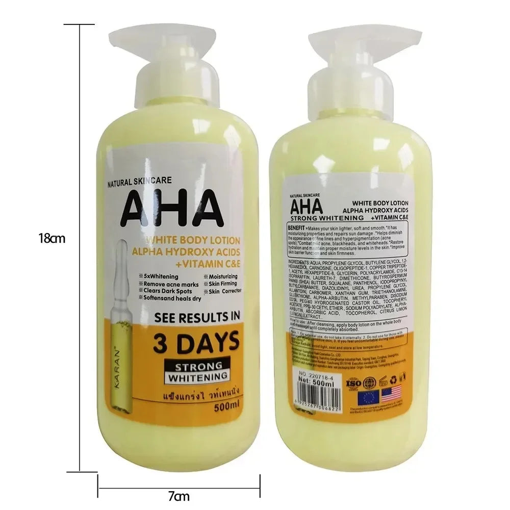 500ml Brightening Body Lotion | Vitamin C, Kojic Acid & Glutathione Brightening Body Lotion QXL