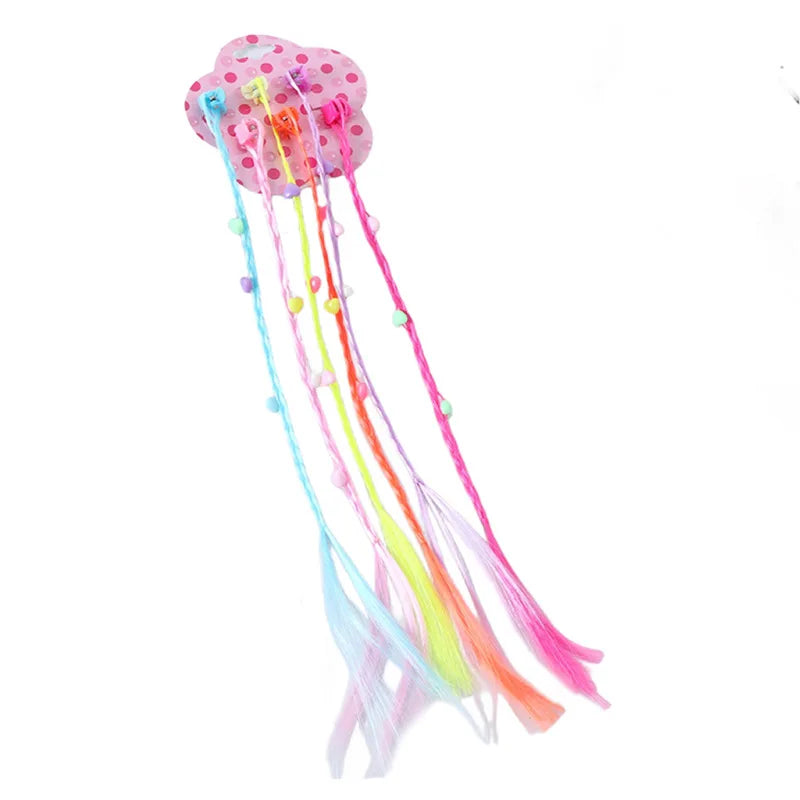 6-Pack Girls Fairy Braid Clips | Butterfly Star Princess Hairpins Kids Hair Clips QXL