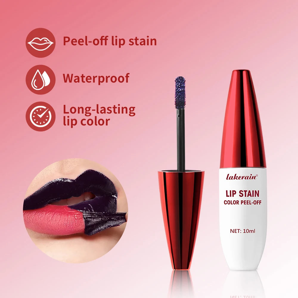 Peel-Off Matte Lip Stain | 24H Waterproof Long-Lasting Color Peel-Off Lip Stain QXL