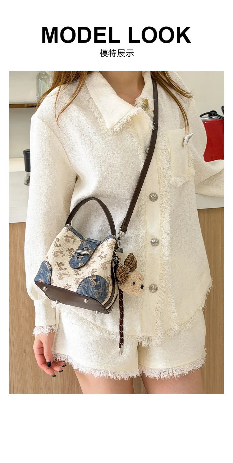 Women's Leather Diaper Bag | Vintage Crossbody Tote Large Diaper Bag Tote QXL