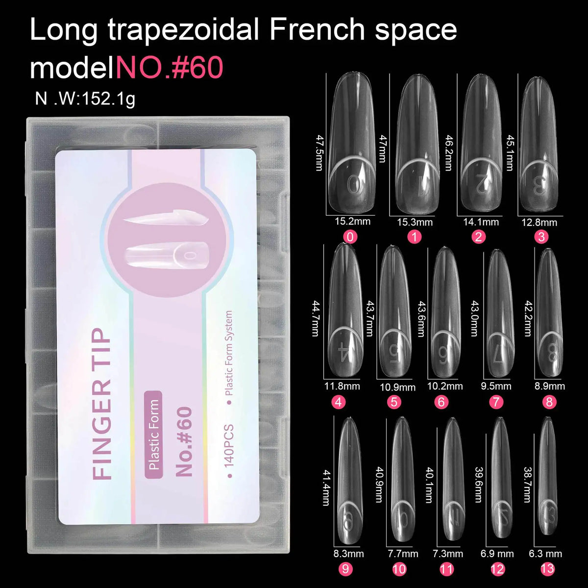 140-Pc Sandwich Dual Nail Extension Forms | French Manicure Nail Extension Forms QXL 2