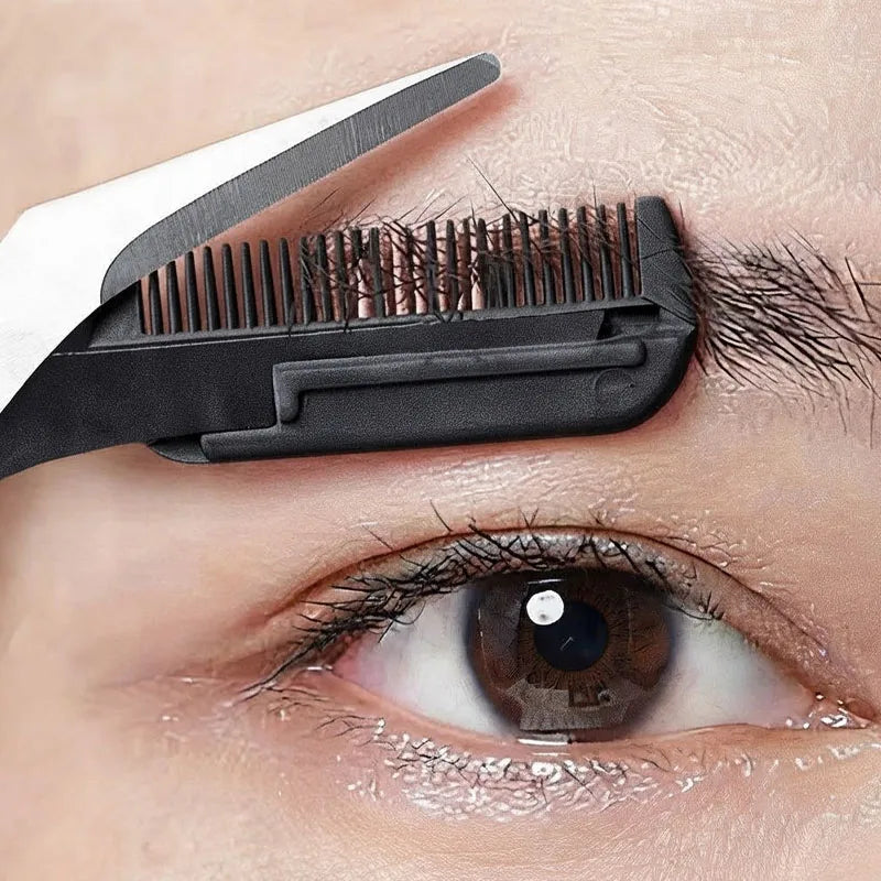 Eyebrow Scissors with Comb | Stainless Steel Brow Trimmer Eyebrow Trimmer QXL