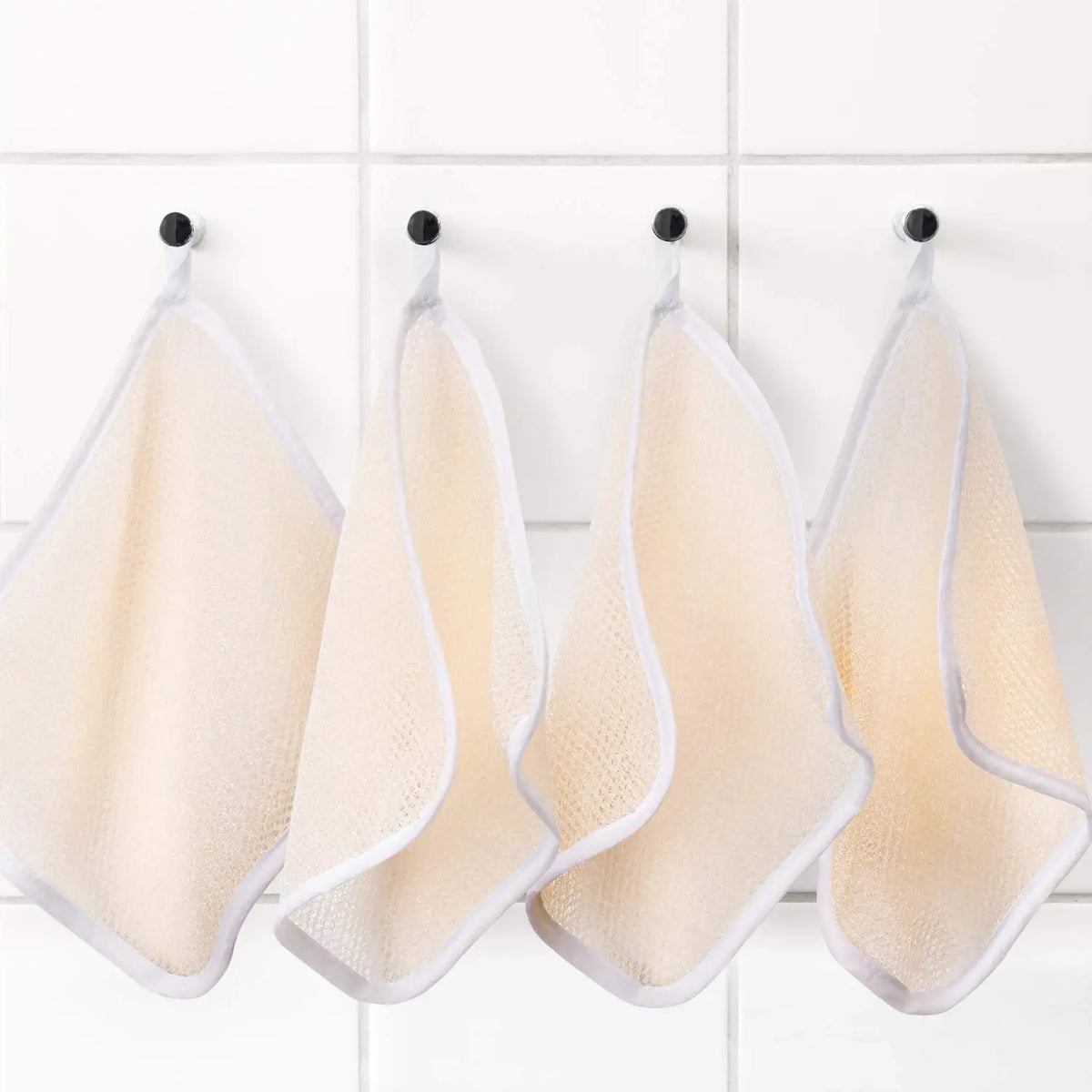 5-Pack Exfoliating Bath & Face Wash Cloths | Dual-Texture Scrub Exfoliating Bath Cloth QXL