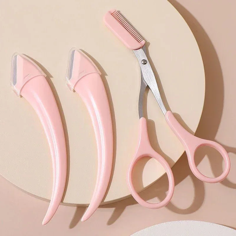 Eyebrow Razor Trimmer Set with Comb | Women's 1/2/3-Pack Eyebrow Razor Trimmer QXL