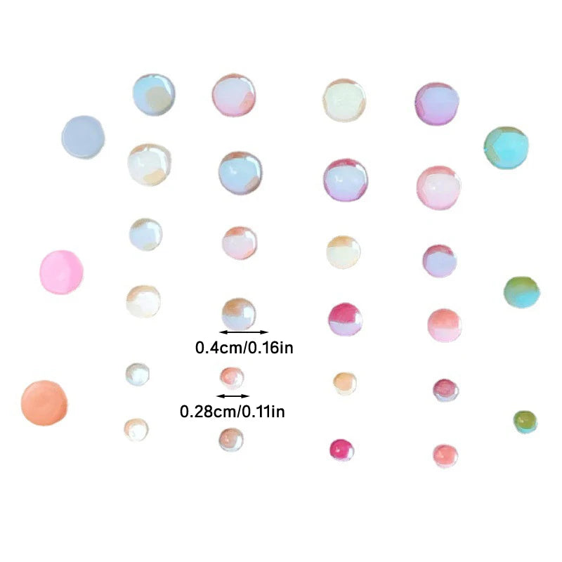 Mermaid Bubble Bead Nail Decorations – Candy Macaron Colors Nail Art Decorations QXL