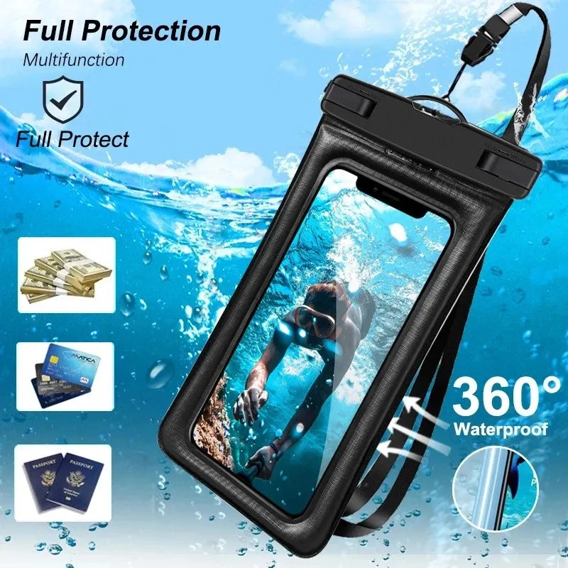 Waterproof Floating Phone Pouch | Airbag Dry Bag Full View Waterproof Phone Pouch QXL