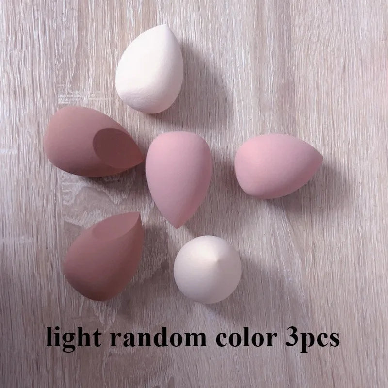Washable Makeup Sponge Puffs 1/3/6-Pack | Wet & Dry Blender Makeup Sponge Puff QXL randomcolor 3pcs