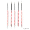 5-Piece 2-Way Nail Art Dotting Pens | Marbling & Flower Set Nail Dotting Pen Set QXL as show
