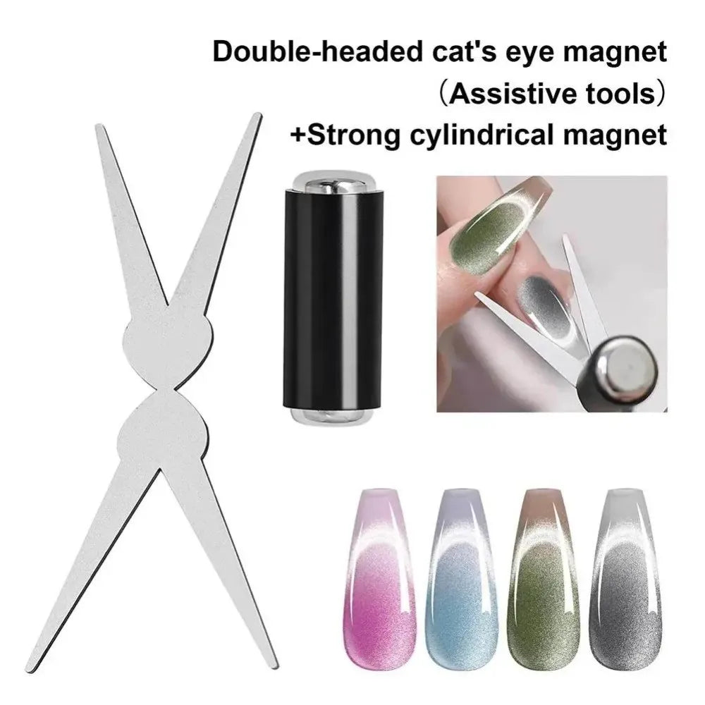 3D Y-Shape Double Head Cat Eye Nail Magnet Tool Cat Eye Nail Magnet QXL