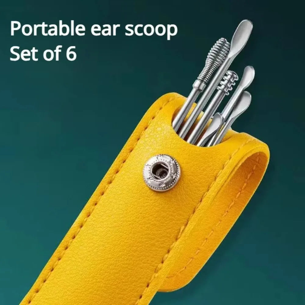 7-Piece Stainless Steel Ear Cleaning Spoon & Earpick Set Ear Cleaning Kit QXL