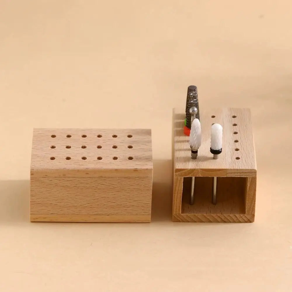 18-Hole Wood Nail Drill Bit Holder & Organizer Stand Nail Drill Bit Holder QXL
