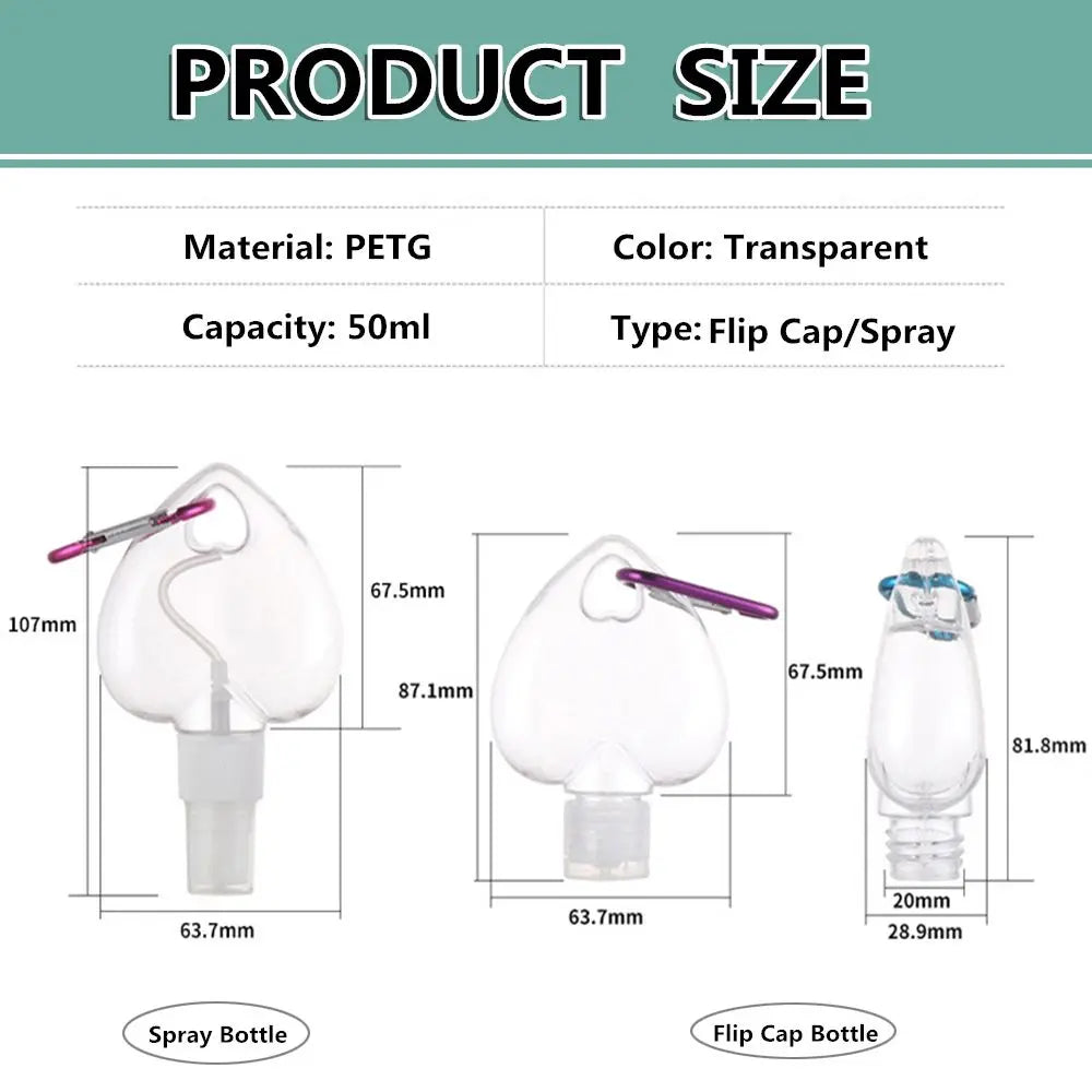 50ml Refillable Perfume Spray Bottle | Heart & Leaf Design Refillable Spray Bottle QXL