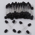 50-Pack Double-Headed Sponge Eyeshadow Applicators Eyeshadow Applicator QXL black