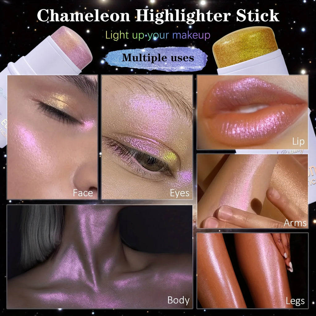 BEYONDBEAUTY Holographic Glitter Highlighter Stick | Face & Body Glitter Highlighter Stick QXL
