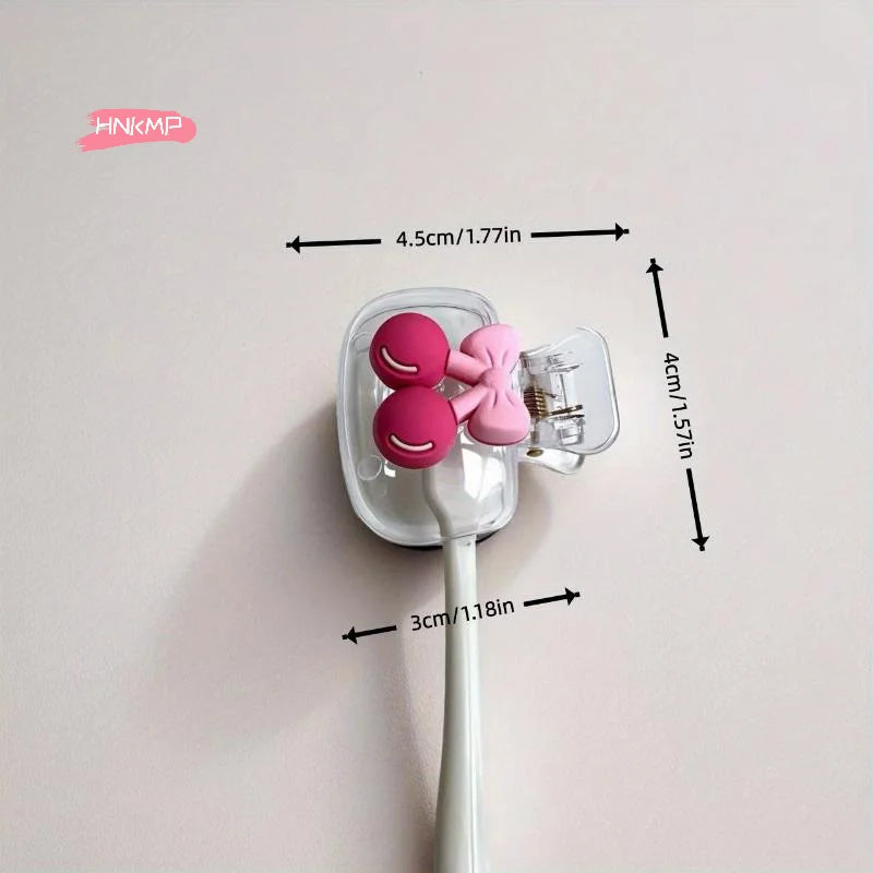 Cherry Bow Toothbrush Head Cover | Drainage & Ventilation Holder Toothbrush Head Cover QXL