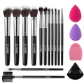 13-Piece Soft Fluffy Makeup Brush & Sponge Set Makeup Brush Set QXL 13SL-PF