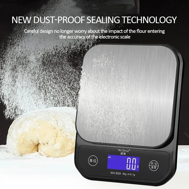 Digital Kitchen Scale USB Waterproof LCD | Grams & oz Digital Kitchen Scale QXL