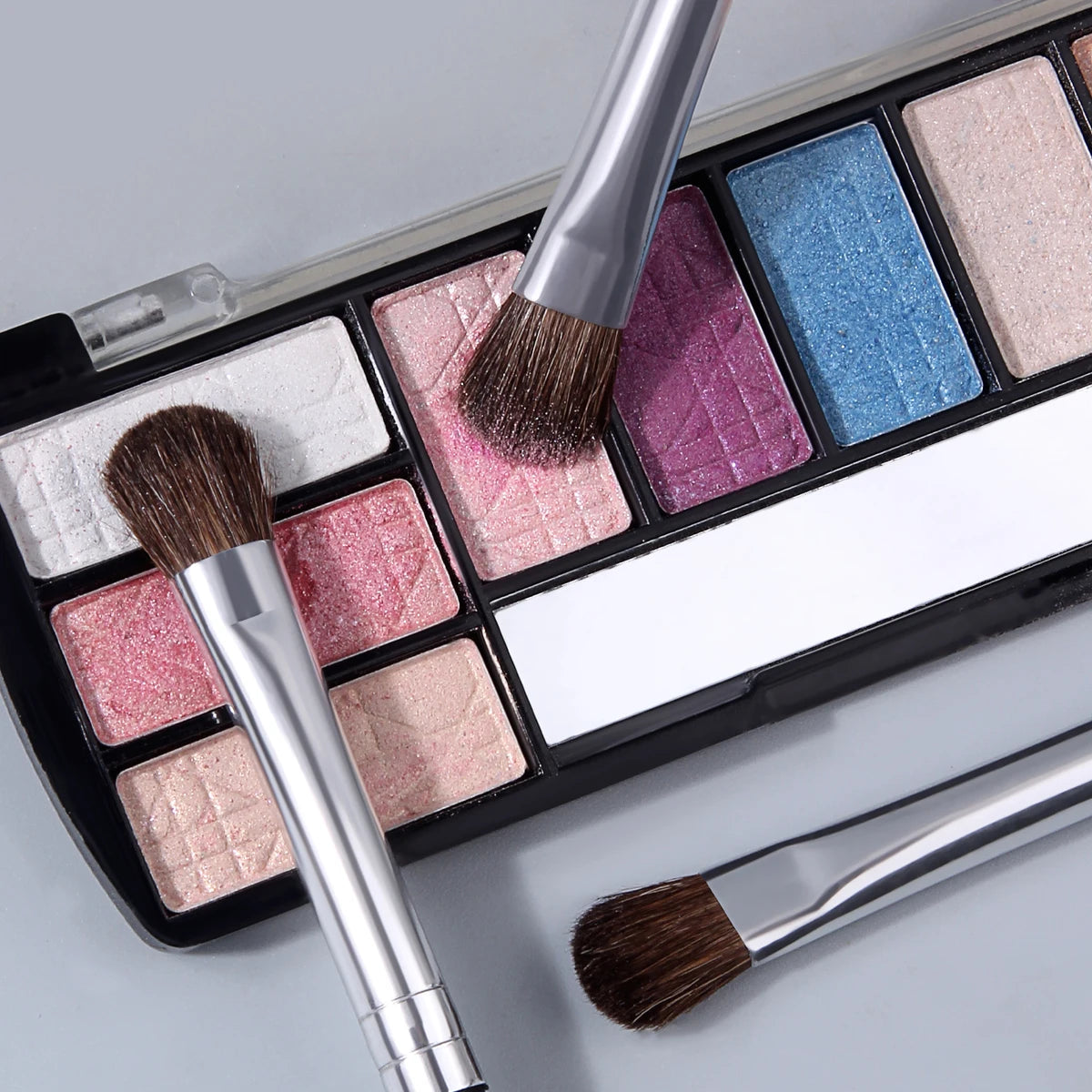 KOSSHOW 3-Pc Horsehair Eyeshadow Brush Set | Wood Handle Eyeshadow Brush Set QXL