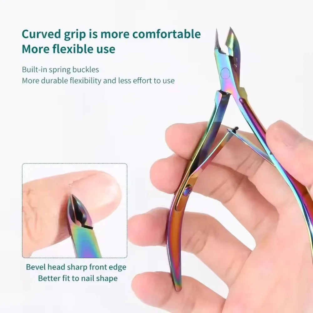 Professional Stainless Steel Cuticle Nipper | Manicure Pedicure Cuticle Nipper QXL