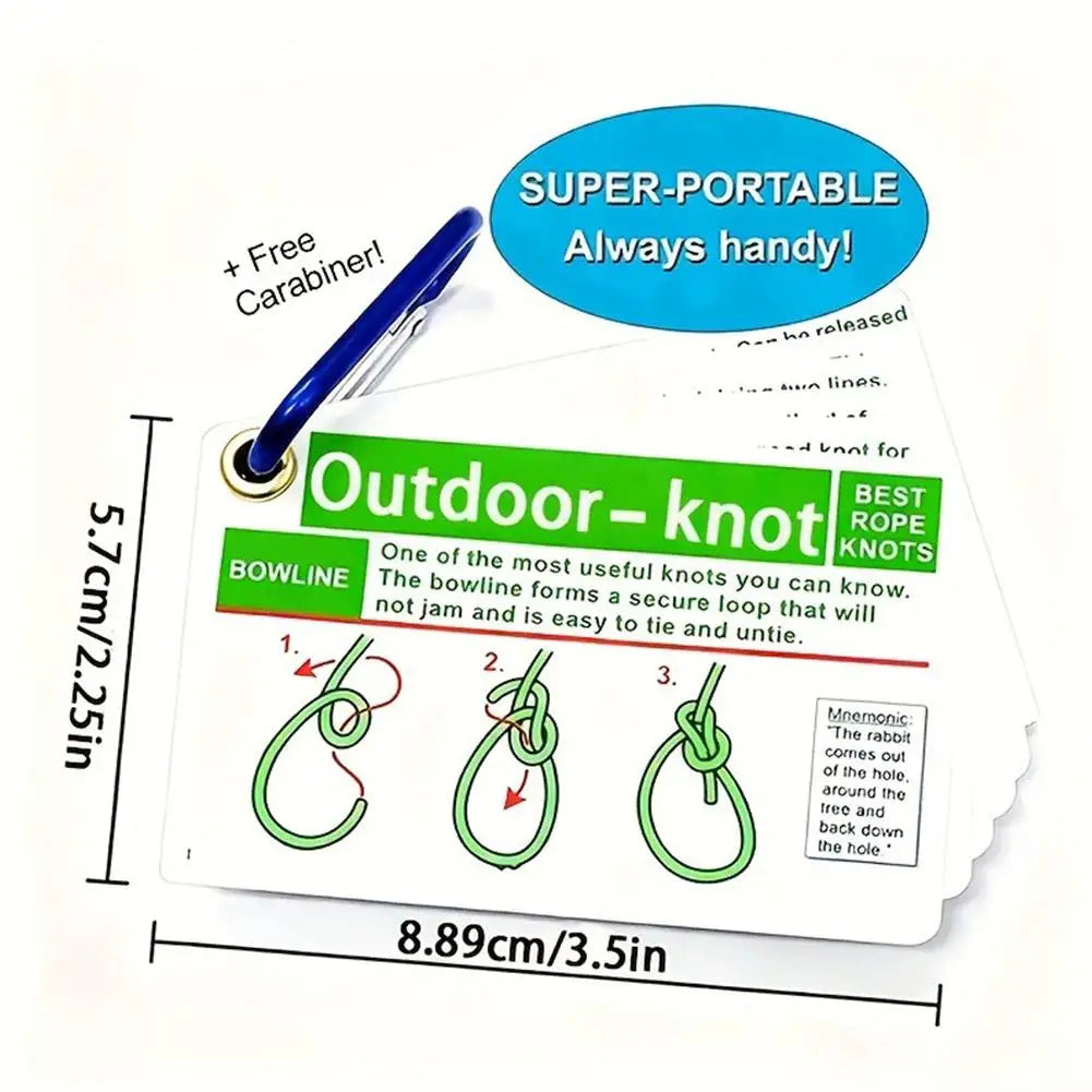Waterproof Knot Tying Reference Cards – 19 Camping Knots Knot Reference Cards QXL