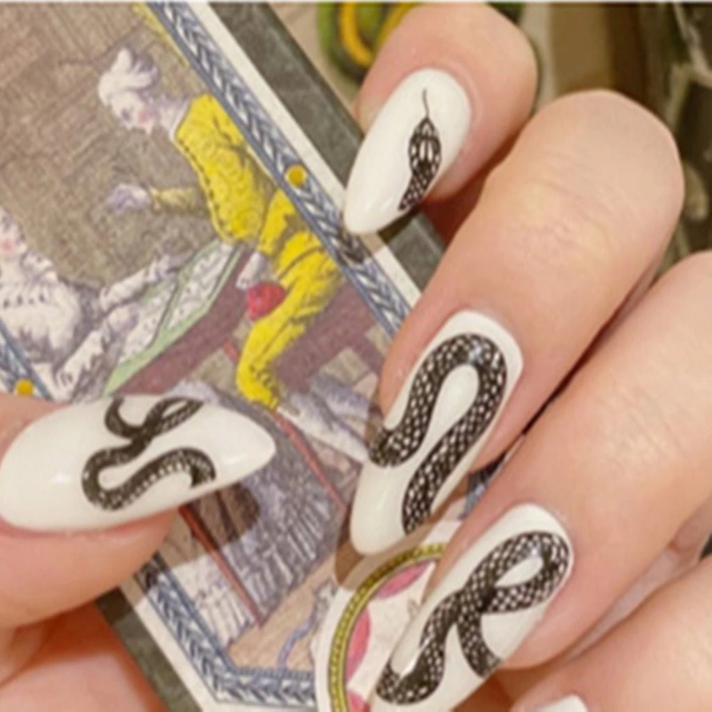 3D Punk Snake Nail Art Stickers | Self-Adhesive Decals Nail Art Stickers QXL