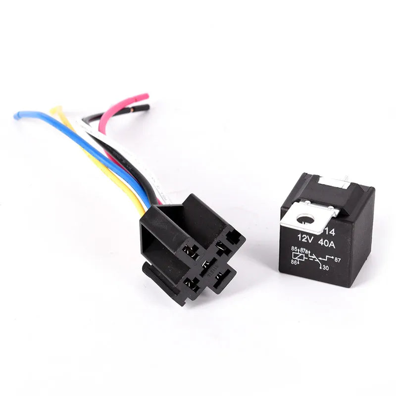 12V 40A 5-Pin Waterproof Automotive Relay with Socket Automotive Relay QXL