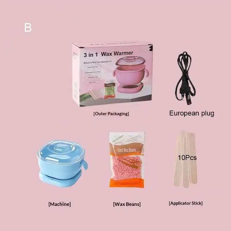 Foldable 400ML Silicone Wax Warmer | Portable Travel Wax Heater Wax Warmer QXL B Blue