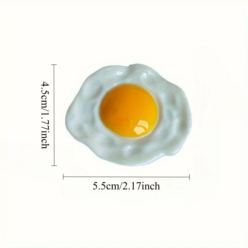 Fried Egg Refrigerator Magnet | Kitchen Décor Golden Accents Novelty Fridge Magnet QXL