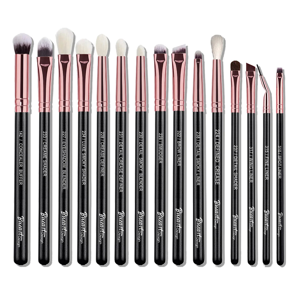 15-Piece Eyeshadow Brush Set | Eyeliner, Blending & Concealer Eyeshadow Brush Set QXL No logo 001