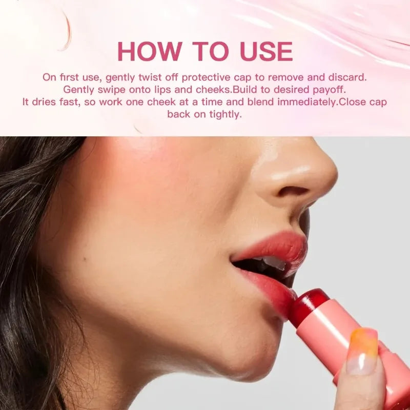 3-in-1 Jelly Blush Stick | Lip Balm, Eyeshadow & Blush Multi-Use Blush Stick QXL