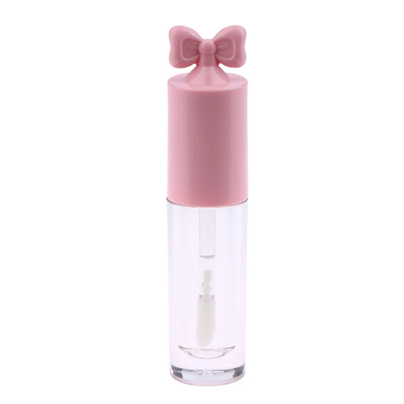 Bow-Shape Empty Lip Gloss Tube 2.5ml | DIY Refillable Wand Lip Gloss Tube QXL Pink