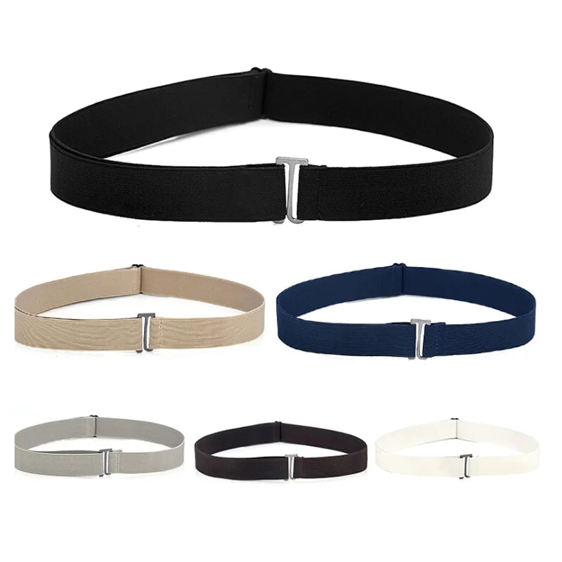 Invisible Elastic Web Belt | Adjustable No-Show Buckle Elastic Web Belt QXL