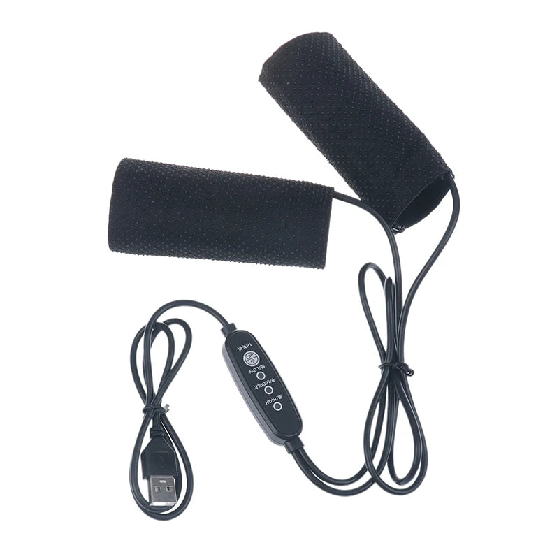 USB Heated Motorcycle Handlebar Covers | 3-Speed Grip Warmer Heated Handlebar Cover QXL 1 set