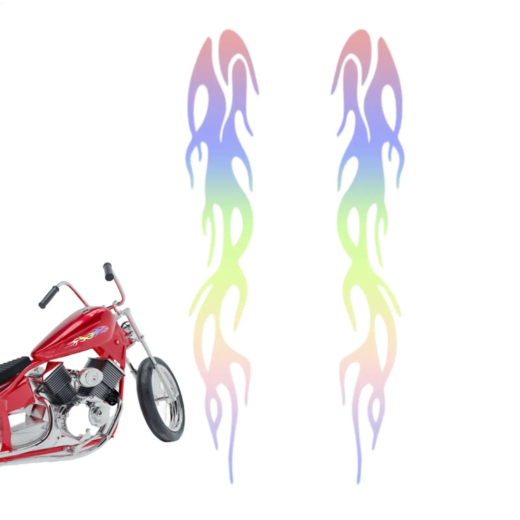 Reflective Flame Stickers Car & Motorcycle Decals – 1 Pair Vehicle Decal Stickers QXL