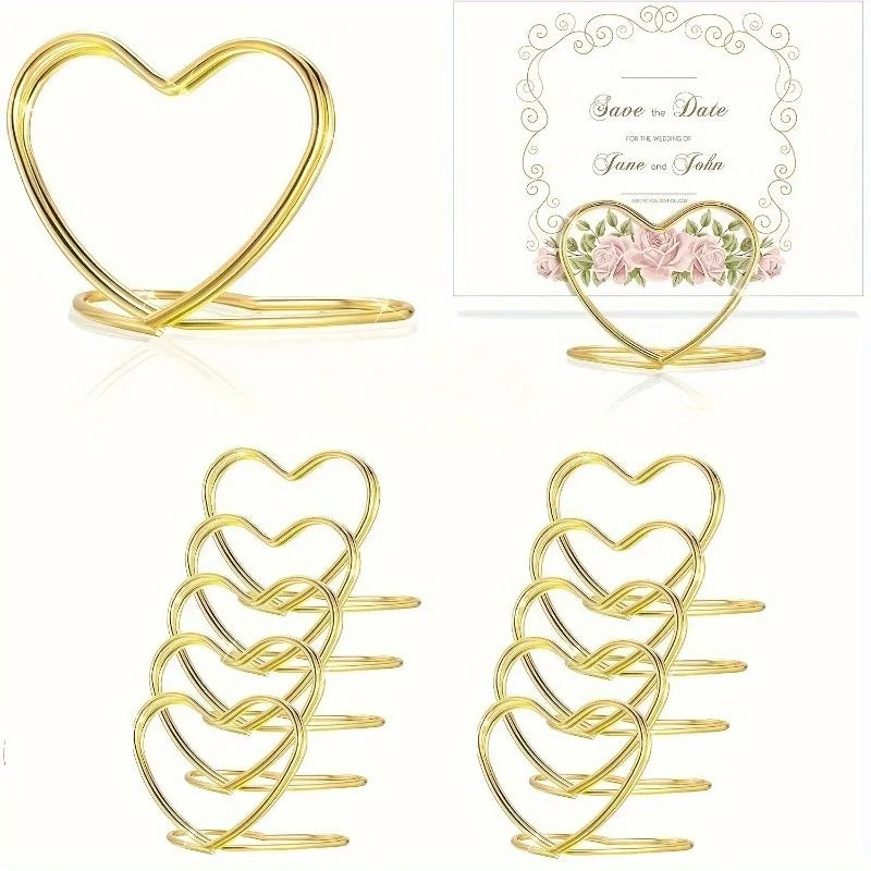 Double-Layer Heart-Shaped Metal Business Card Holder | Gold & Silver Business Card Holder QXL
