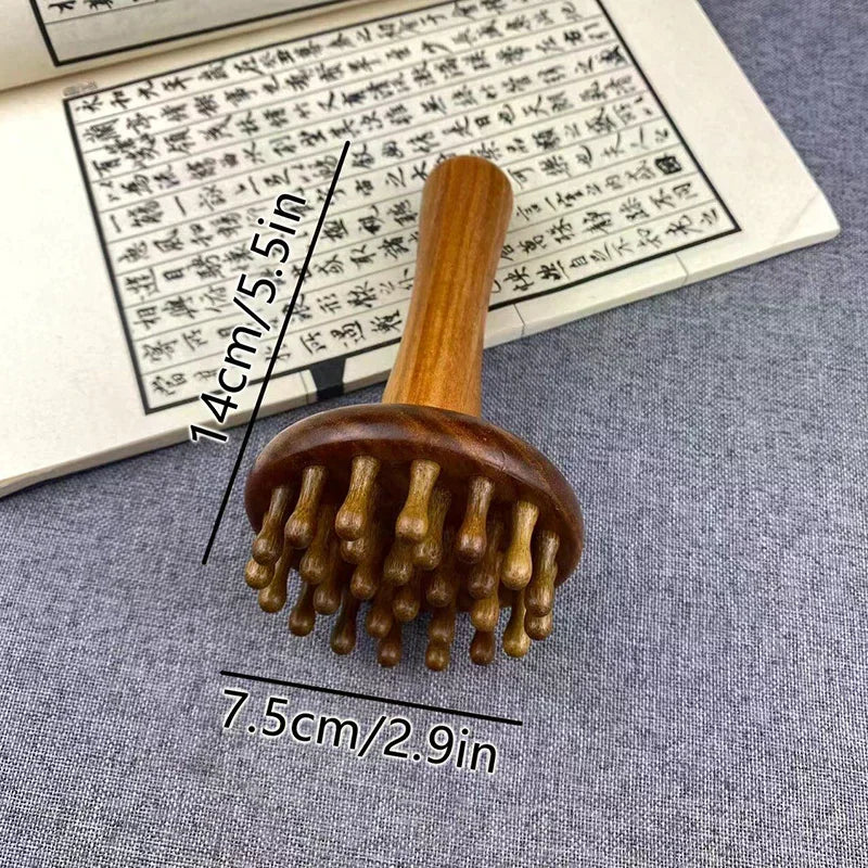 Sandalwood Gua Sha Massage Brush | Body Meridian Massager Gua Sha Massage Brush QXL