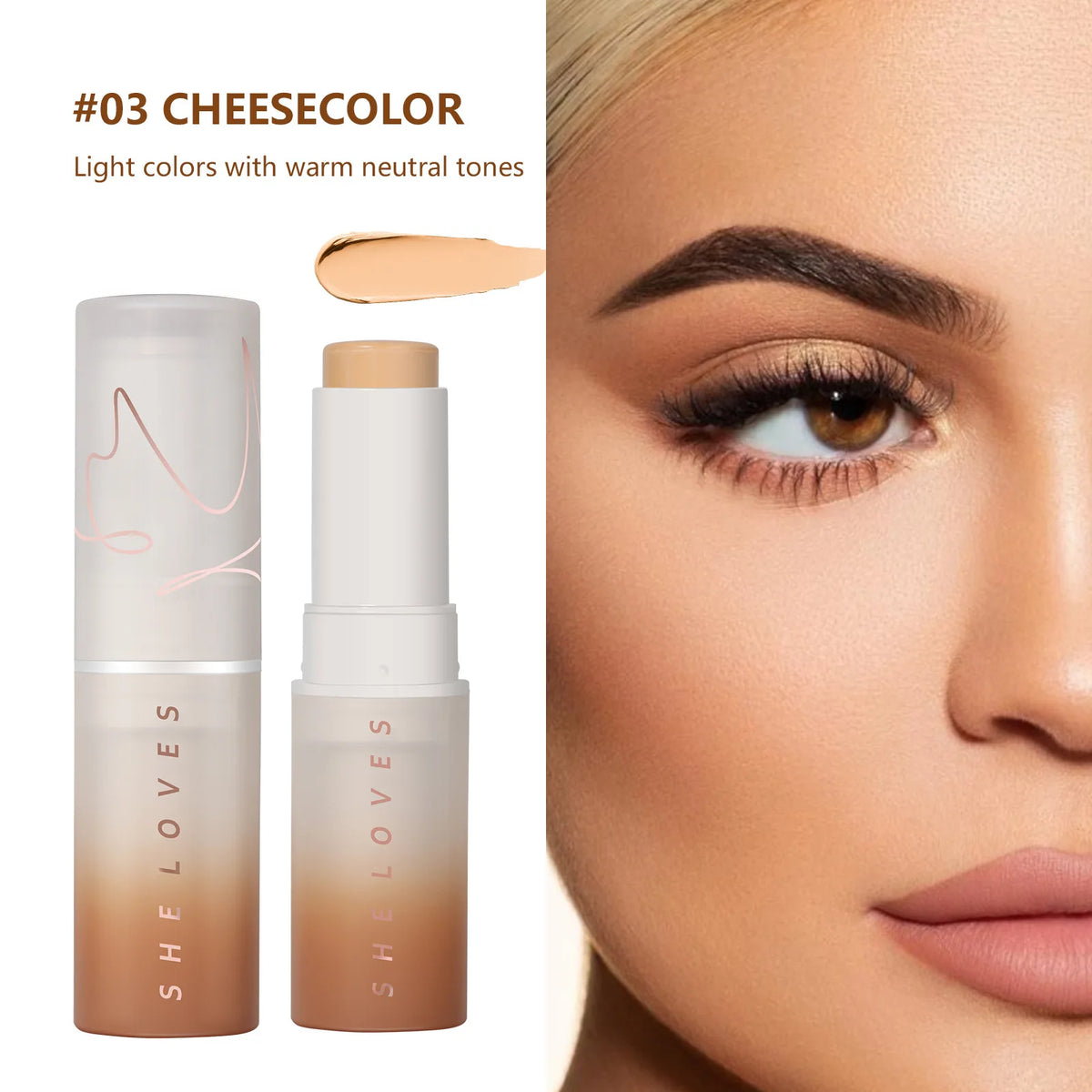 Matte Foundation Stick | Full Coverage Velvet Finish, 5 Shades Matte Foundation Stick QXL 03