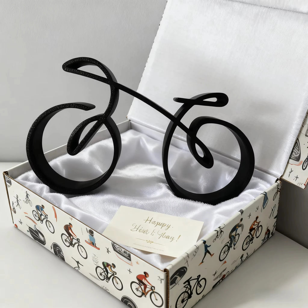 Minimalist 3D Printed Bike Sculpture | Cyclist Desk Décor Gift Desk Sculpture QXL