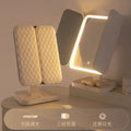 LED Lighted Tabletop Makeup Mirror | Magnifying Vanity Mirror LED Vanity Mirror QXL Milk White
