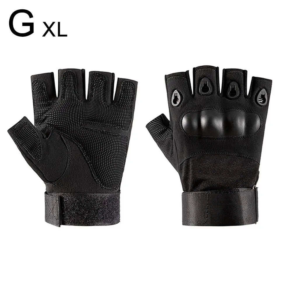 Half-Finger Motorcycle Gloves | Anti-Slip Waterproof Riding Gloves Motorcycle Riding Gloves QXL Black XL