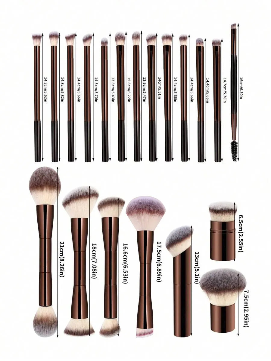 LUXEBLEND 22-Pc Professional Makeup Brush Set & Velvet Bag Makeup Brush Set QXL