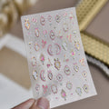 5D Lolita Retro Nail Art Stickers – Butterfly, Bow & Moon Decals