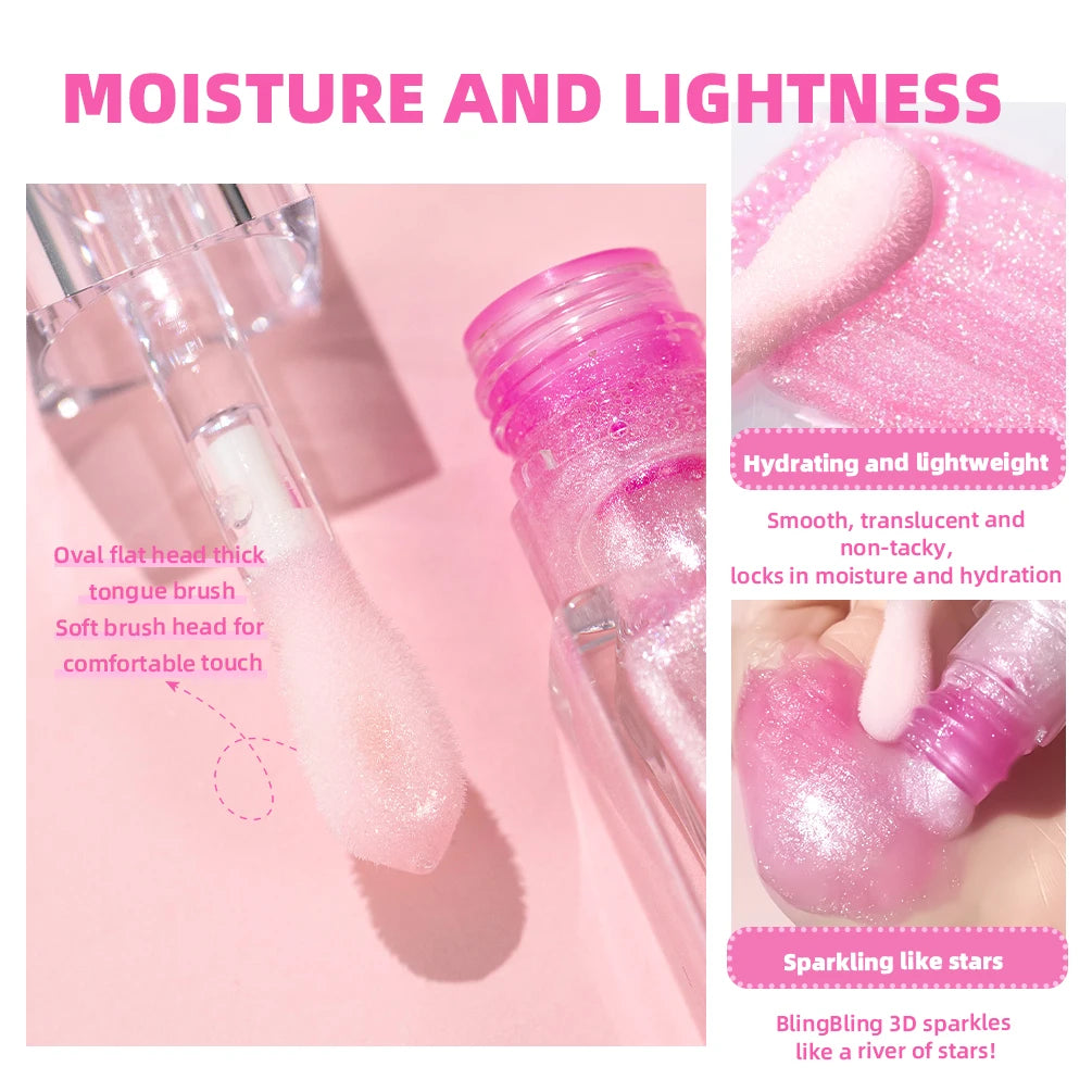 QiBest Color-Changing Lip Oil Gloss | Pearlescent Moisturizing Lip Oil Gloss QXL