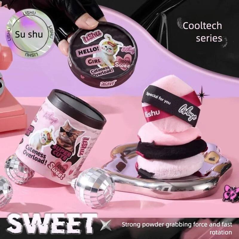 Velvet Powder Puff Set | Air Cushion Flocking Sponge 2-Pack Makeup Powder Puff QXL