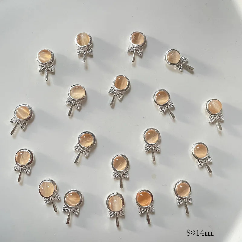 5-Pack 3D Alloy Nail Art Charms | Heart, Elk & Lollipop Nail Art Charms QXL