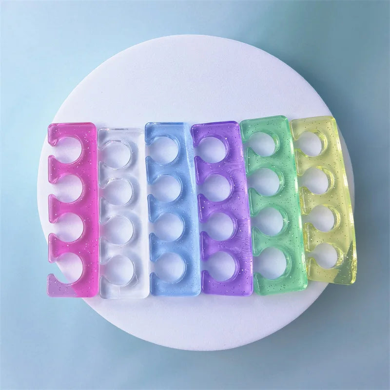 Soft Silicone Toe Separators for Pedicure – 2 Pack, 6 Colors Toe Separator QXL