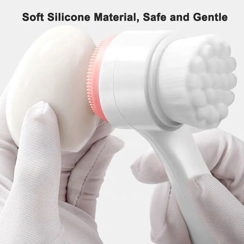 Double-Sided Silicone Facial Cleansing Brush | Deep Pore Tool Facial Cleansing Brush QXL