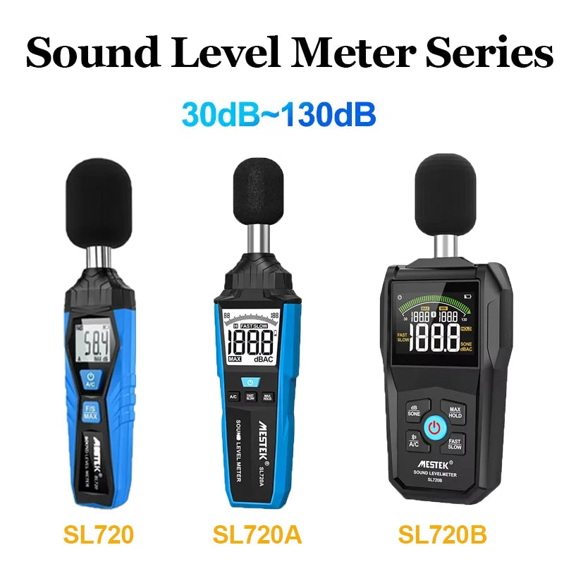 SL720 Sound Level Meter 30–130dB | Portable Decibel Monitor Sound Level Meter QXL