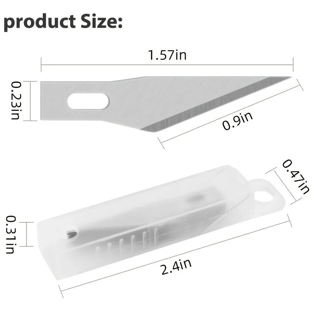 Craft Hobby Knife & Exacto Blade Kit with Steel Ruler Craft Knife Set QXL