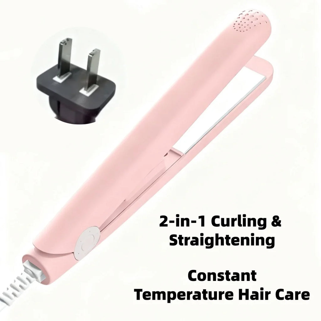 Mini Portable Hair Straightener & Curler – Flat Iron for Bangs Mini Hair Straightener QXL